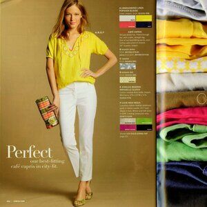 J. Crew  Cafe Capri in Sweet Papaya EUC